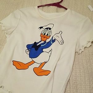 Forever 21 Donald Duck Crop Top